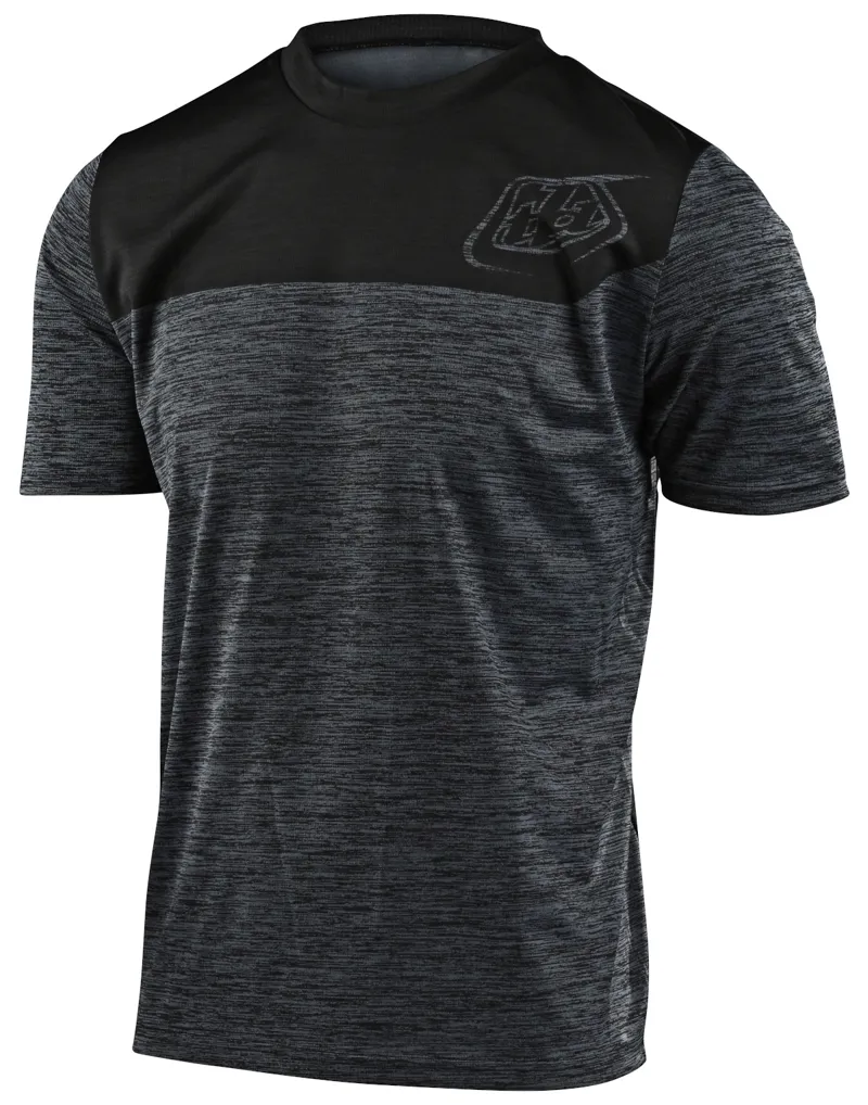 Troy Lee Designs Flowline SS Jersey Shield Heather Black/Black