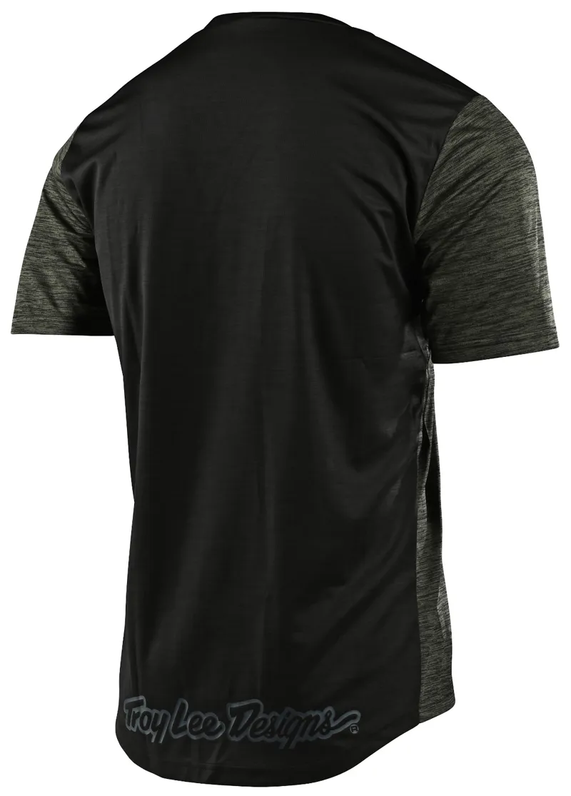 Troy Lee Designs Flowline SS Jersey Shield Heather Green/Black-1