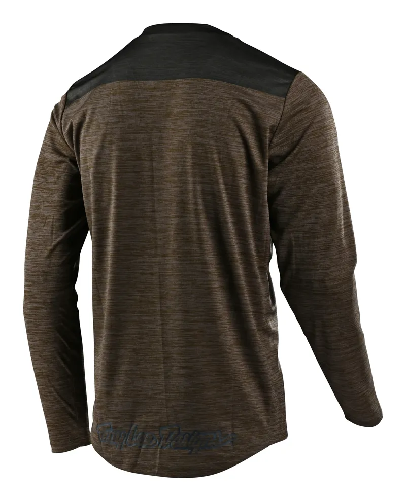 Troy Lee Designs Flowline LS Jersey Shield Heather Walnut/Charcoal-1