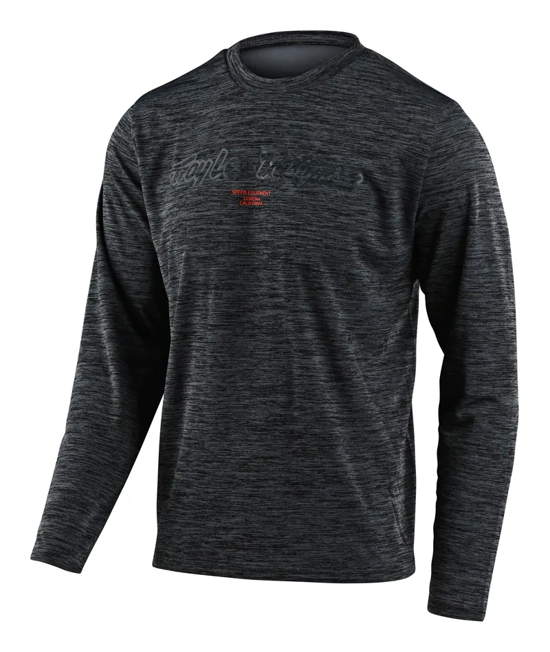 Troy Lee Designs Flowline Youth LS Jersey Signature Heather Black/Grey