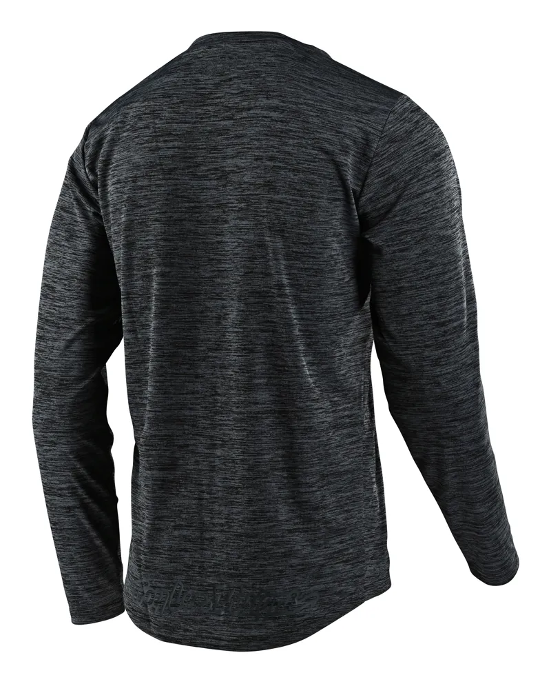 Troy Lee Designs Flowline Youth LS Jersey Signature Heather Black/Grey-1
