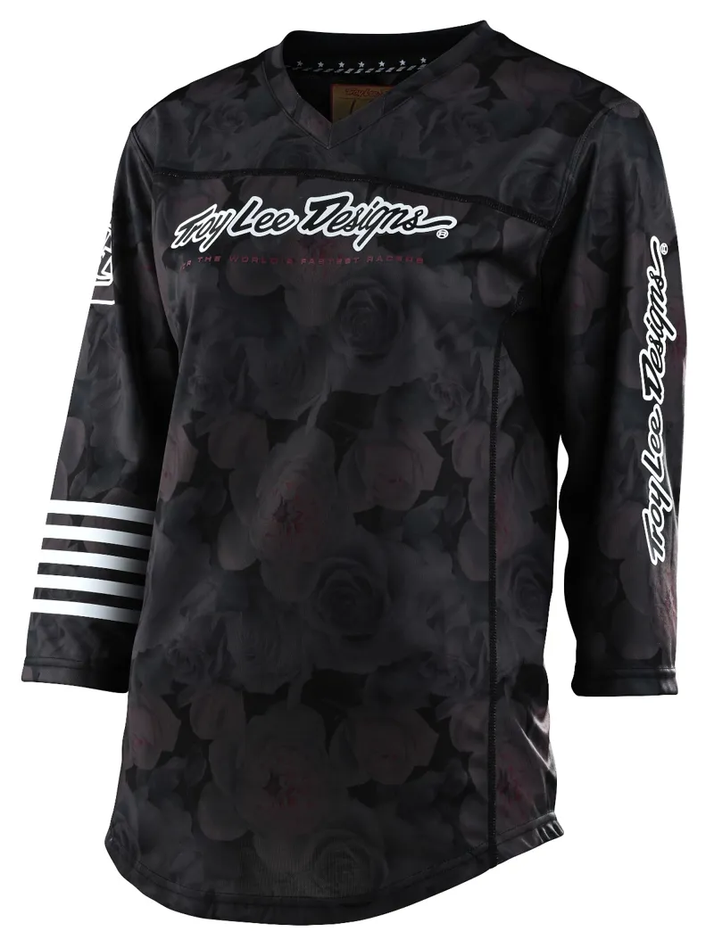 Troy Lee Designs Mischief Womens 3/4 Jersey Floral Black