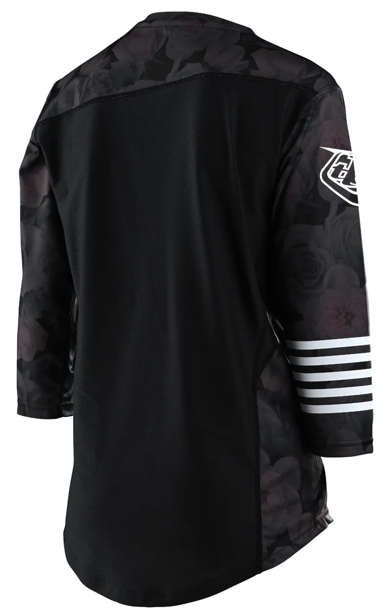 Troy Lee Designs Mischief Womens 3/4 Jersey Floral Black-1