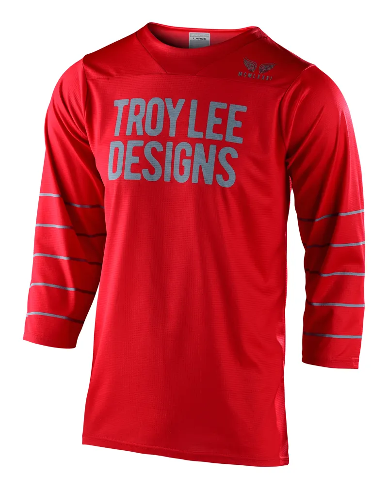 Troy Lee Designs Ruckus 3/4 Jersey Pinstripe Red/Silver Blue