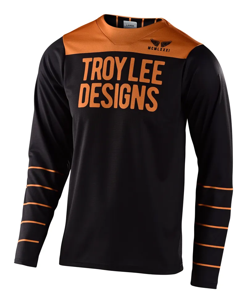Troy Lee Designs Skyline LS Jersey Pinstripe Black/Gold