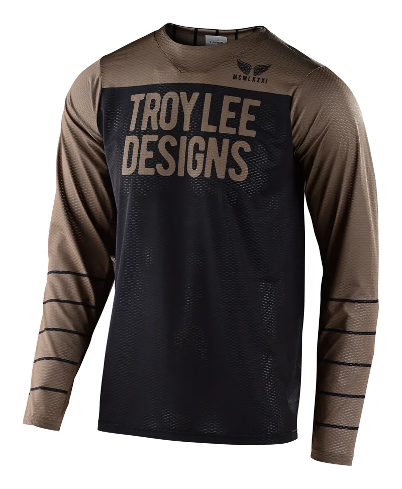 Troy Lee Designs Skyline Air LS Jersey Pinstripe Black/Walnut