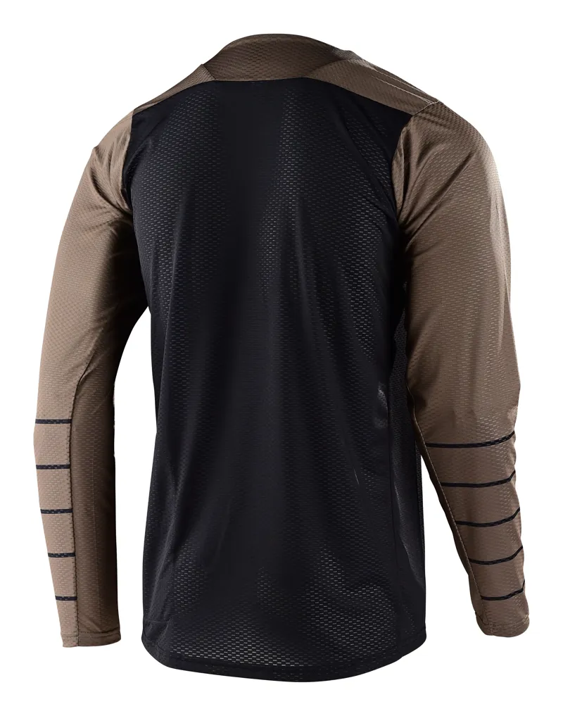 Troy Lee Designs Skyline Air LS Jersey Pinstripe Black/Walnut-1