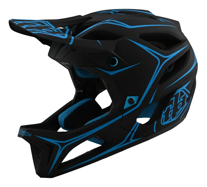 Troy Lee Designs Stage Full Face Mtb Helmet Pinstripe Black/cyan