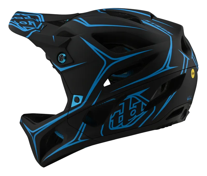 Troy Lee Designs Stage Full Face Mtb Helmet Pinstripe Black/cyan-1