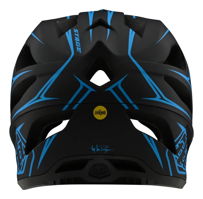 Troy Lee Designs Stage Full Face Mtb Helmet Pinstripe Black/cyan-2