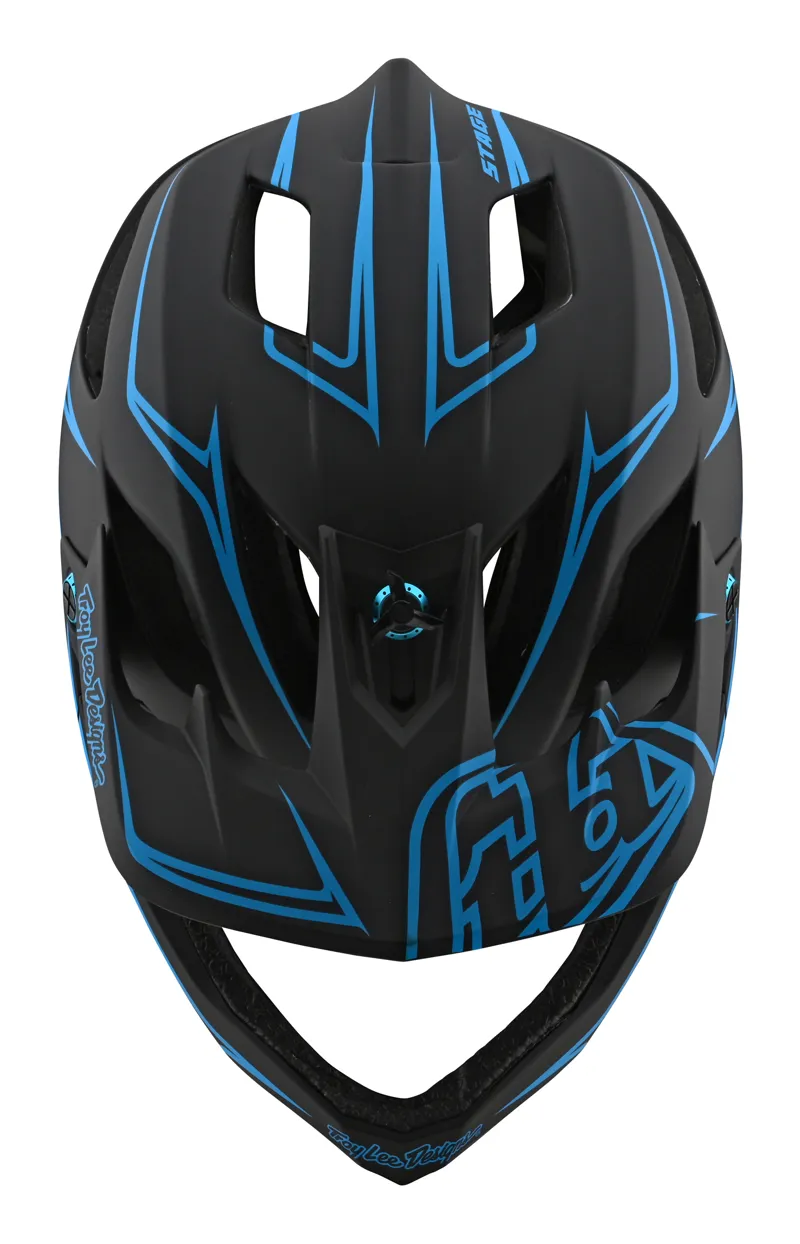 Troy Lee Designs Stage Full Face Mtb Helmet Pinstripe Black/cyan-4