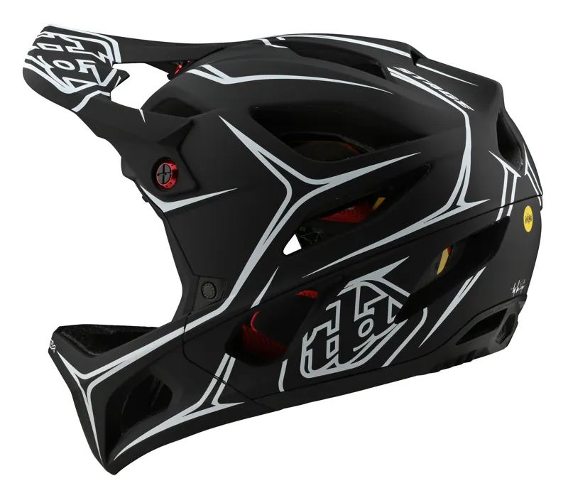 Troy Lee Designs Stage Full Face MIPS MTB Helmet Pinstripe/White-1