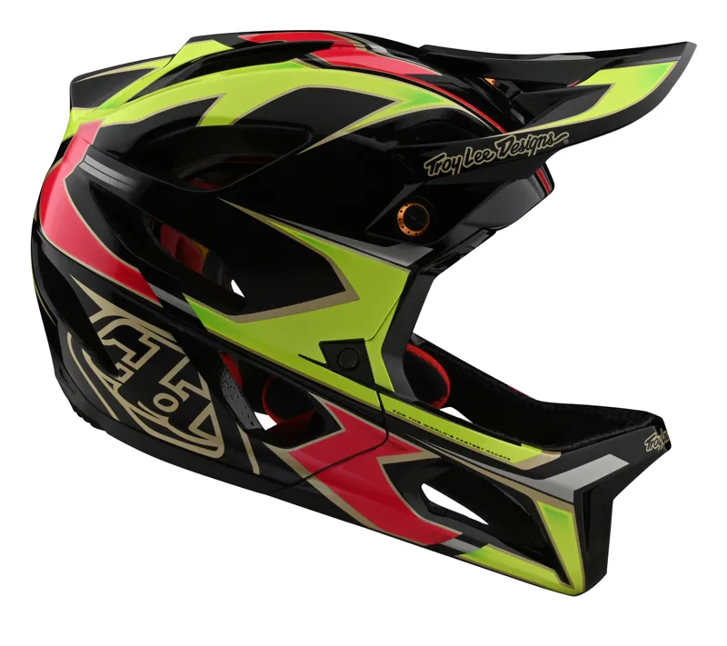 Troy Lee Designs Stage Full Face Mtb Helmet Ropo Pink/Yellow-3