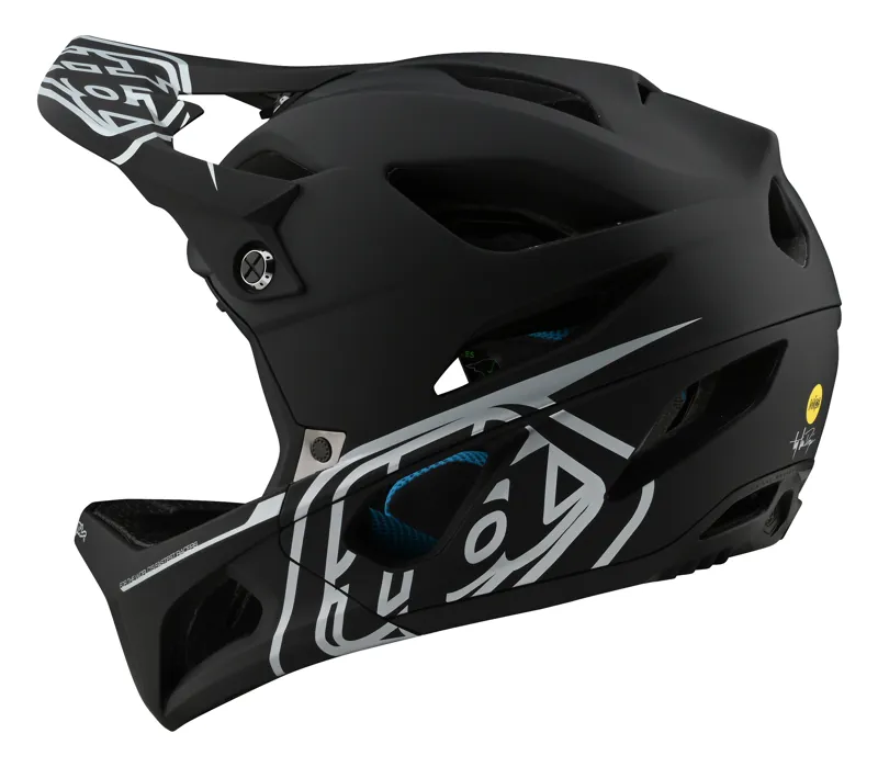 Troy Lee Designs Stage Full Face MIPS MTB Helmet Stealth Black/Silver-1