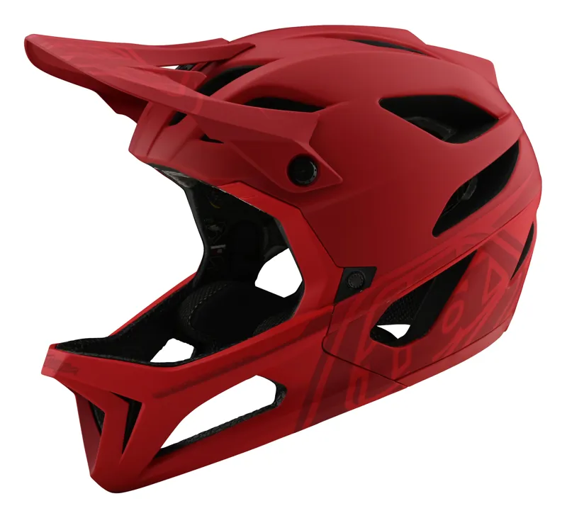 Troy Lee Designs Stage Full Face Mtb Helmet Stealth Red
