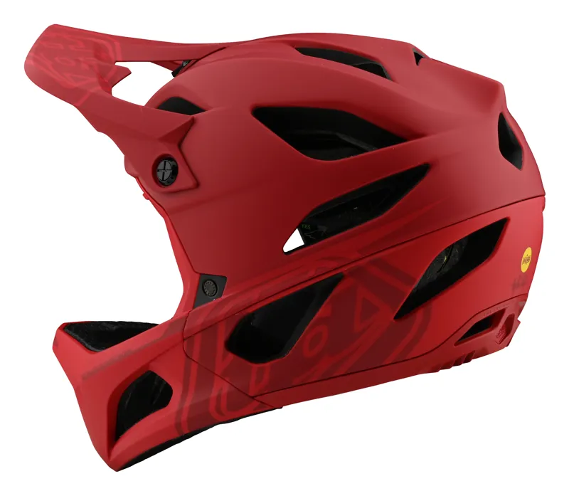 Troy Lee Designs Stage Full Face Mtb Helmet Stealth Red-1