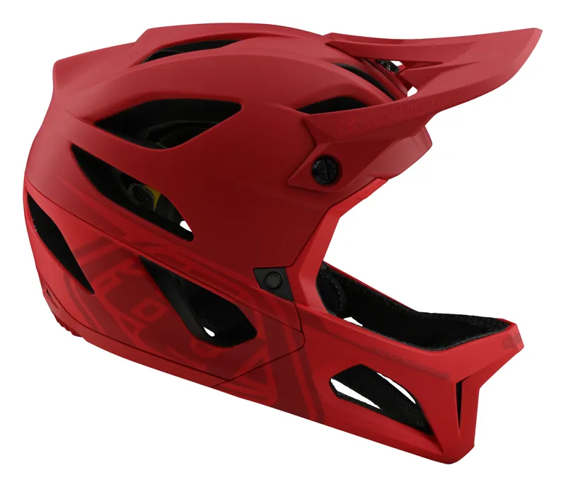 Troy Lee Designs Stage Full Face Mtb Helmet Stealth Red-3