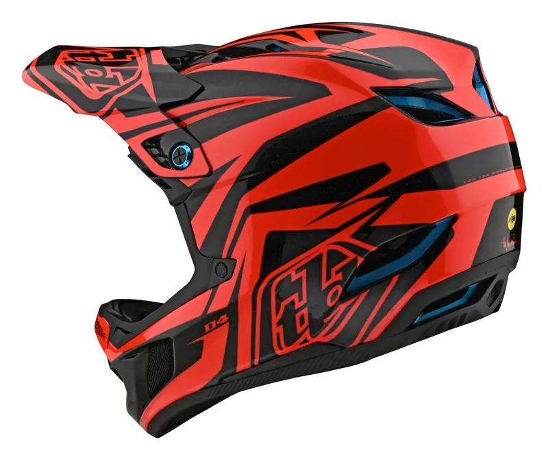 Troy Lee Designs D4 Composite Full Face MTB Helmet Slash Orange-1