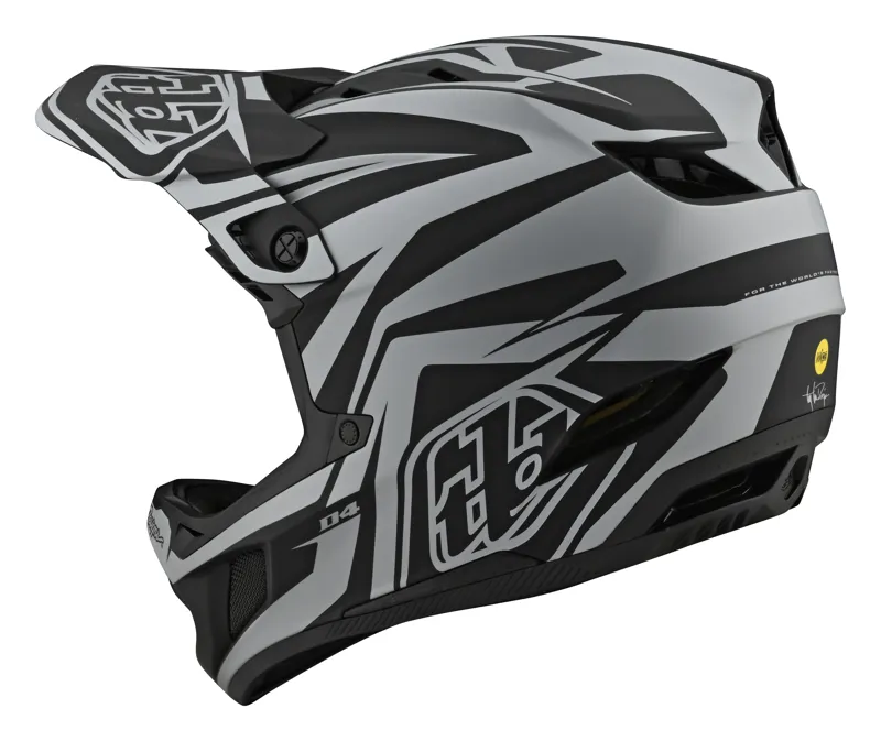 Troy Lee D4 Composite Full Face MTB Helmet Slash Black/Silver-1