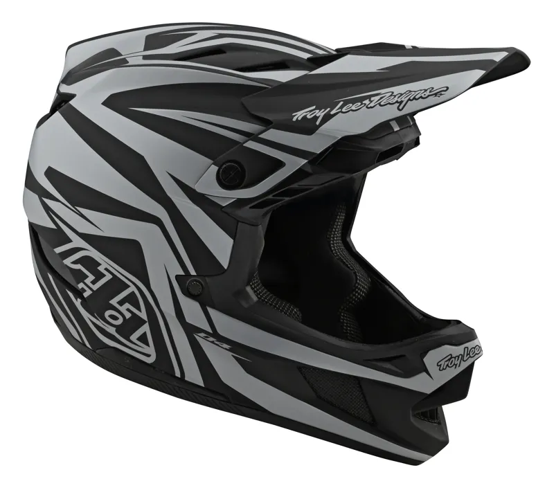 Troy Lee D4 Composite Full Face MTB Helmet Slash Black/Silver-3