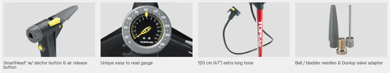 Topeak Joe Blow Race Floor Pump Red-3