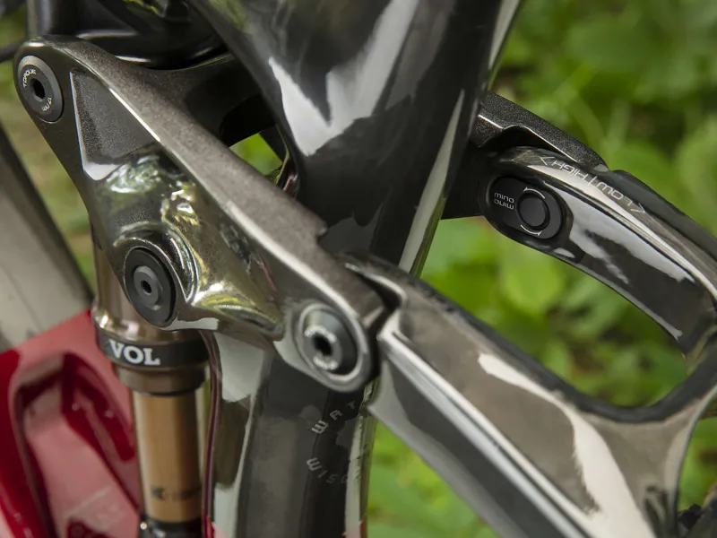 Trek Fuel Ex Carbon Mountain Bike Frame 2020 Raw Carbon/Rage Red-5