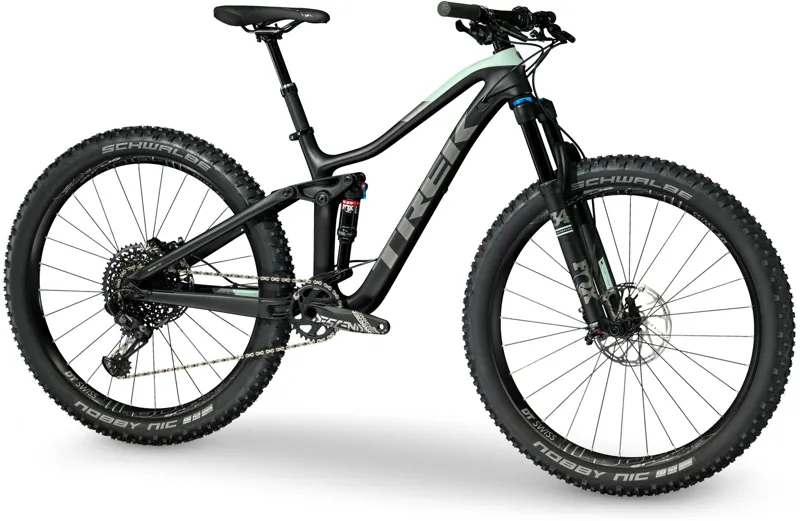 Trek Fuel EX 9.8 Eagle 27.5 Womens Mountain Bike 2018 Black/Mint-1