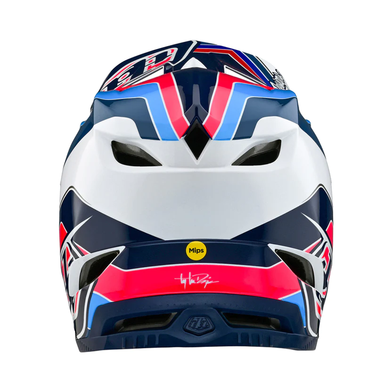 Troy Lee Designs D4 Polyacrylite MIPS MTB Full Face Helmet Block Blue/White-5