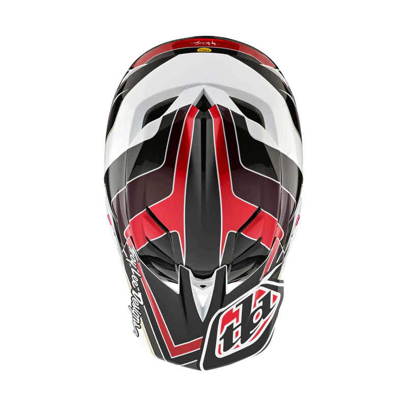 Troy Lee Designs D4 Polyacrylite MIPS MTB Full Face Helmet Block Charcoal/ Red-2