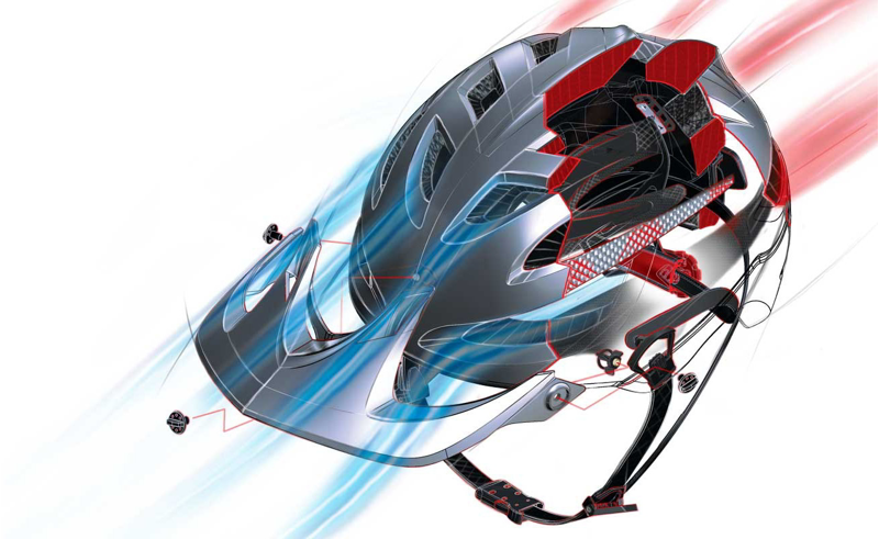 Troy Lee Designs A2 MTB Helmet Decoy Orange-2