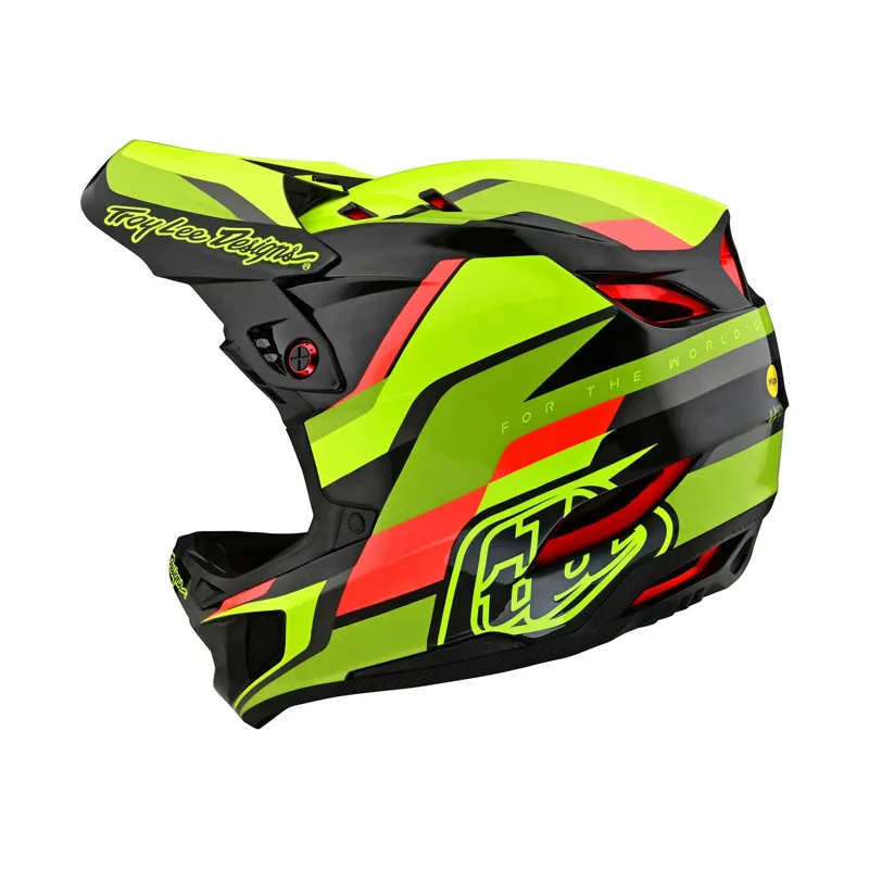 Troy Lee Designs D4 Carbon Mips Full Face Helmet Omega Black/Yellow-2