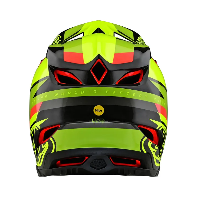 Troy Lee Designs D4 Carbon Mips Full Face Helmet Omega Black/Yellow-3