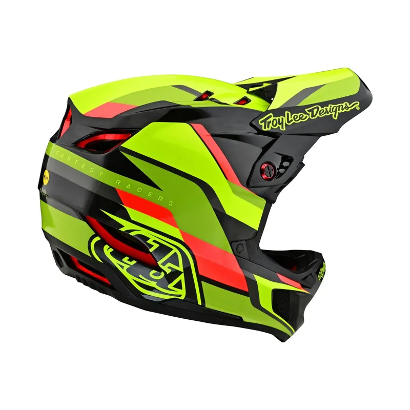 Troy Lee Designs D4 Carbon Mips Full Face Helmet Omega Black/Yellow-4