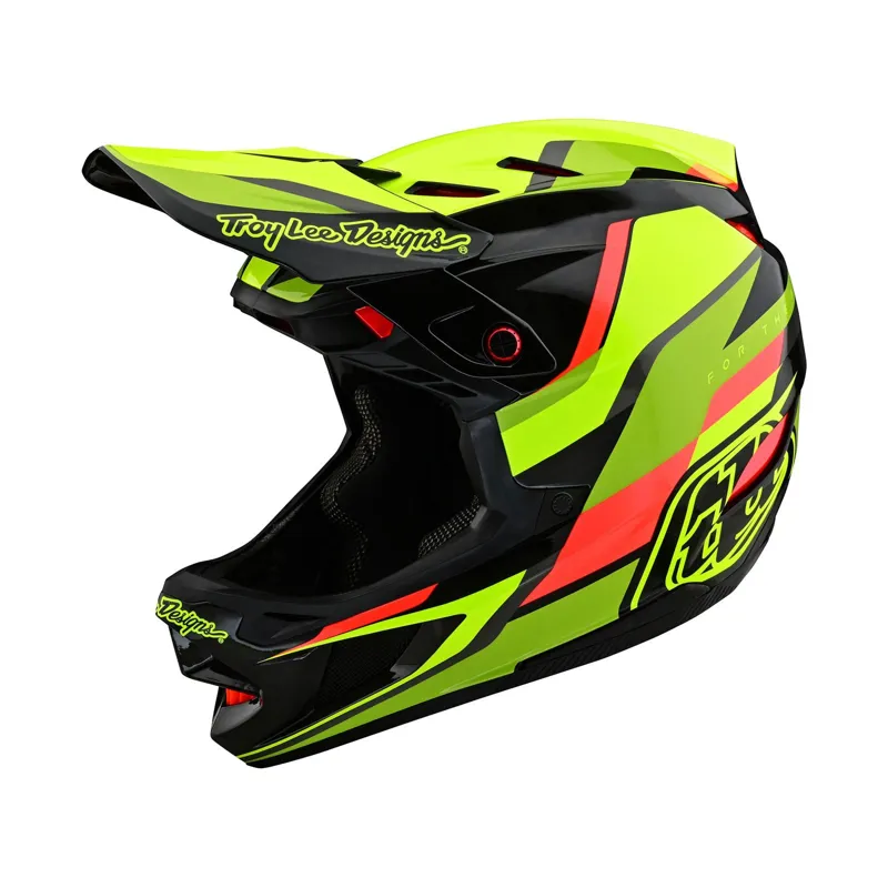 Troy Lee Designs D4 Carbon Mips Full Face Helmet Omega Black/Yellow-1
