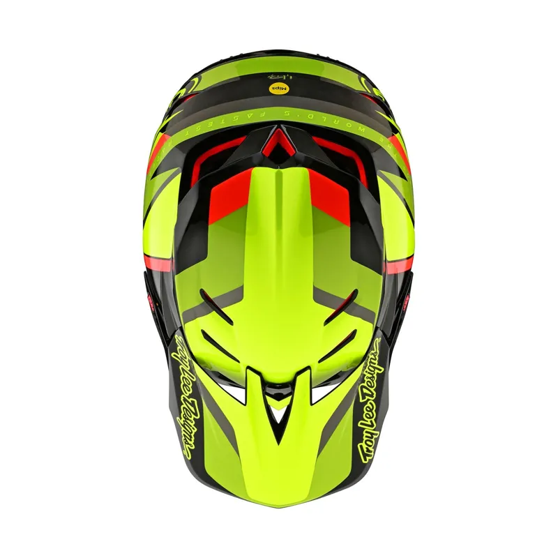 Troy Lee Designs D4 Carbon Mips Full Face Helmet Omega Black/Yellow-7