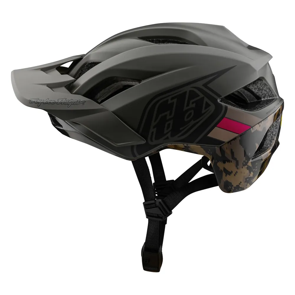 Image of Troy Lee Designs Flowline SE Mips Mountain Bike Helmet Badge Tarmac/Oak
