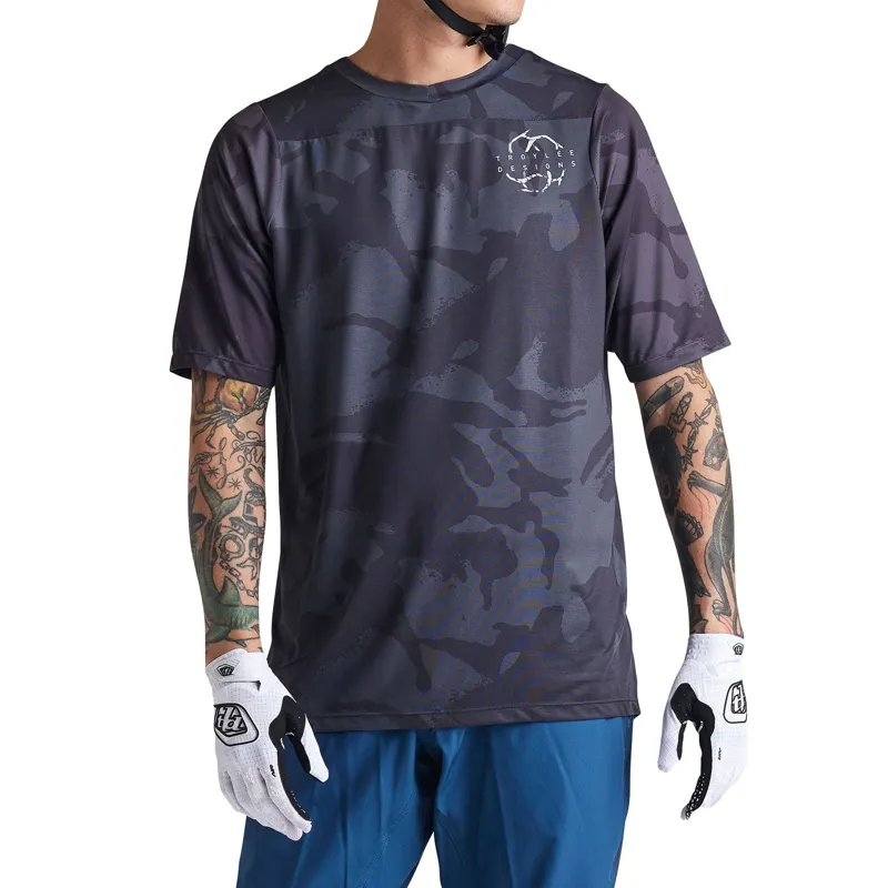Troy Lee Designs Skyline SS MTB Jersey Shadow Camo Carbon-5