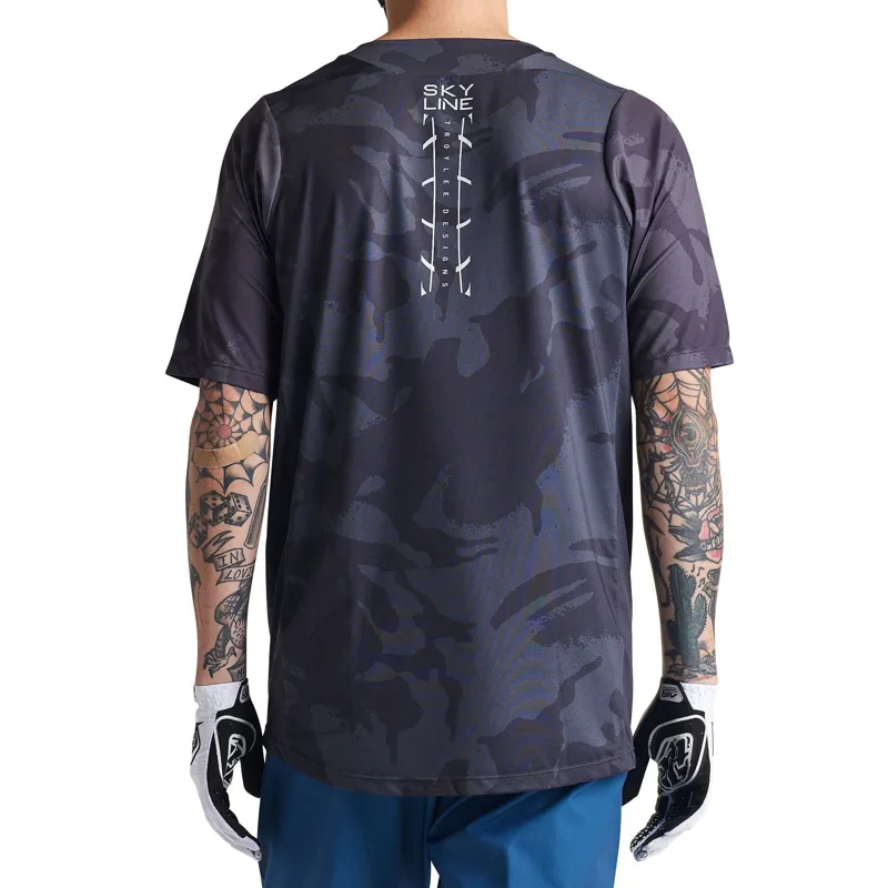 Troy Lee Designs Skyline SS MTB Jersey Shadow Camo Carbon-6