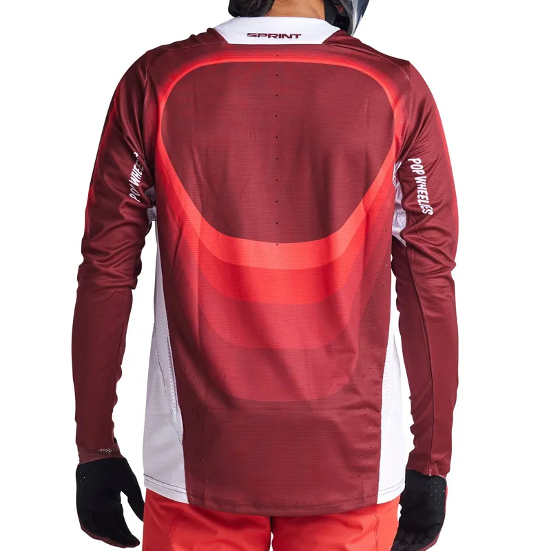 Troy Lee Designs Sprint LS Mountain Bike Jersey Reverb Race Red-6