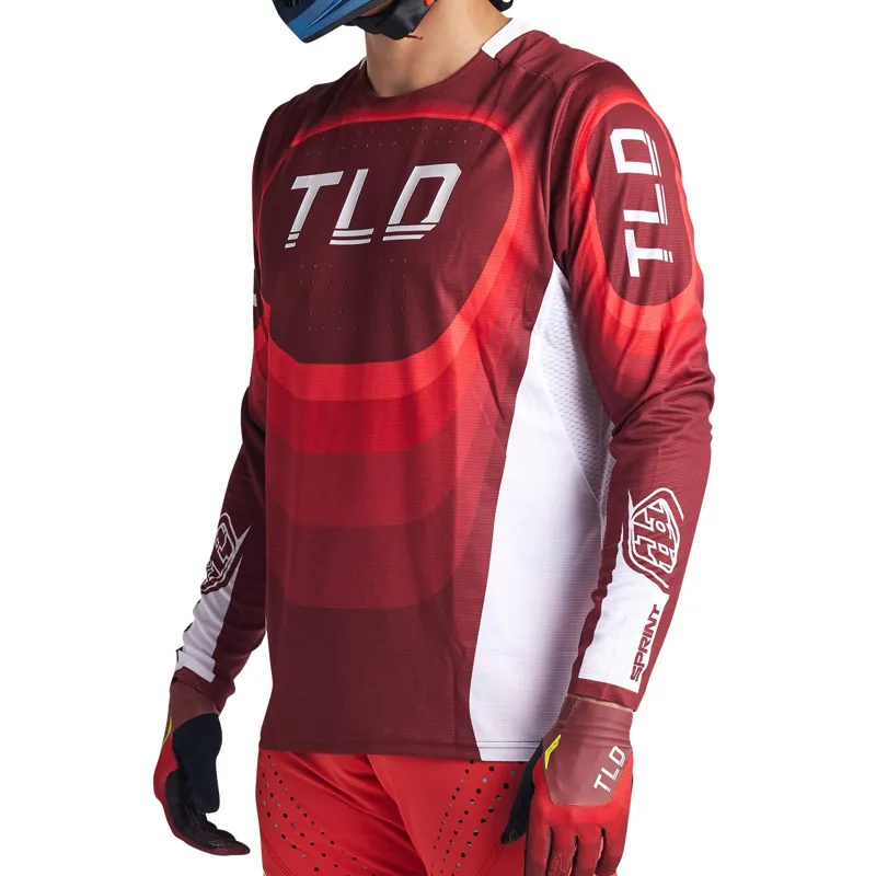 Troy Lee Designs Sprint LS Mountain Bike Jersey Reverb Race Red-7