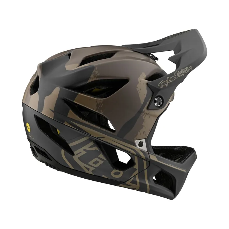 Troy Lee Designs Stage MIPS Full Face Helmet Stealth Camo Olive-4