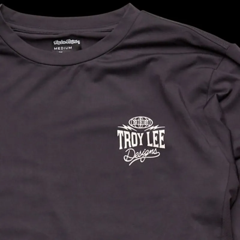Troy Lee Designs Youth Ride LS Tee Bolts Carbon-1
