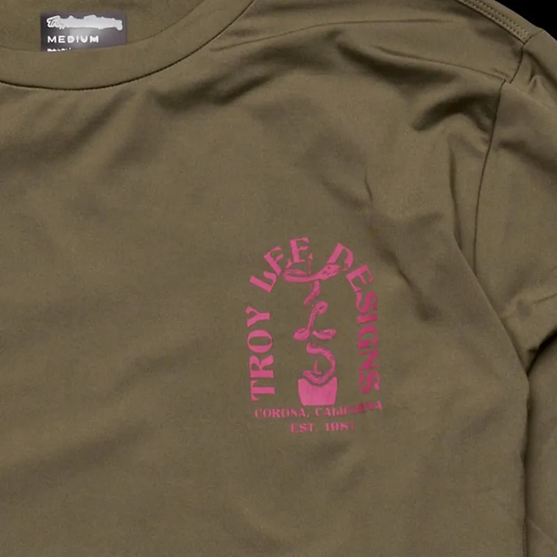 Troy Lee Designs Youth Ride LS Tee Fangs Olive-1