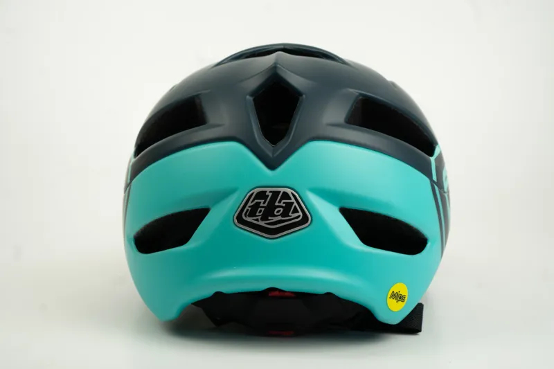 Troy Lee Designs A1 Mips Helmet Classic Dark Grey/Aqua-3