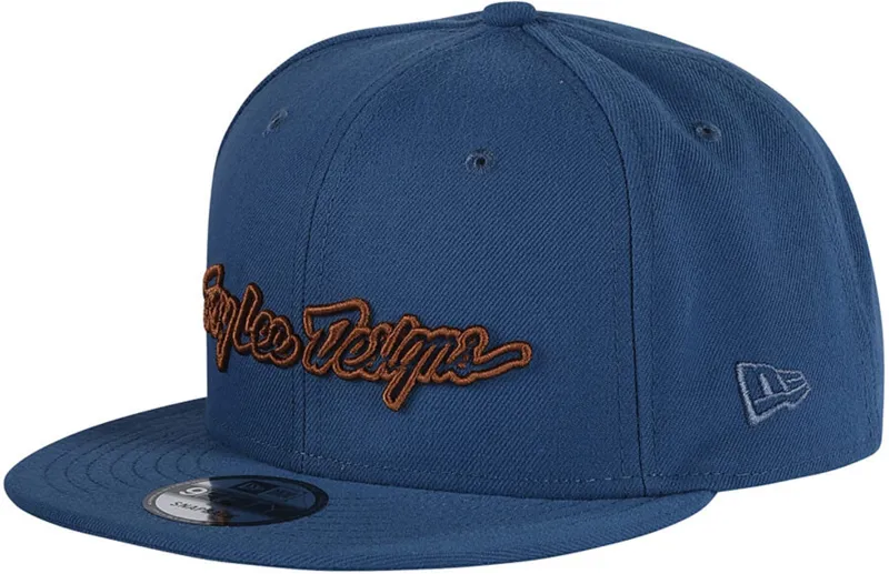 Troy Lee Designs Classic Signature New Era Snapback Cap Slate Blue