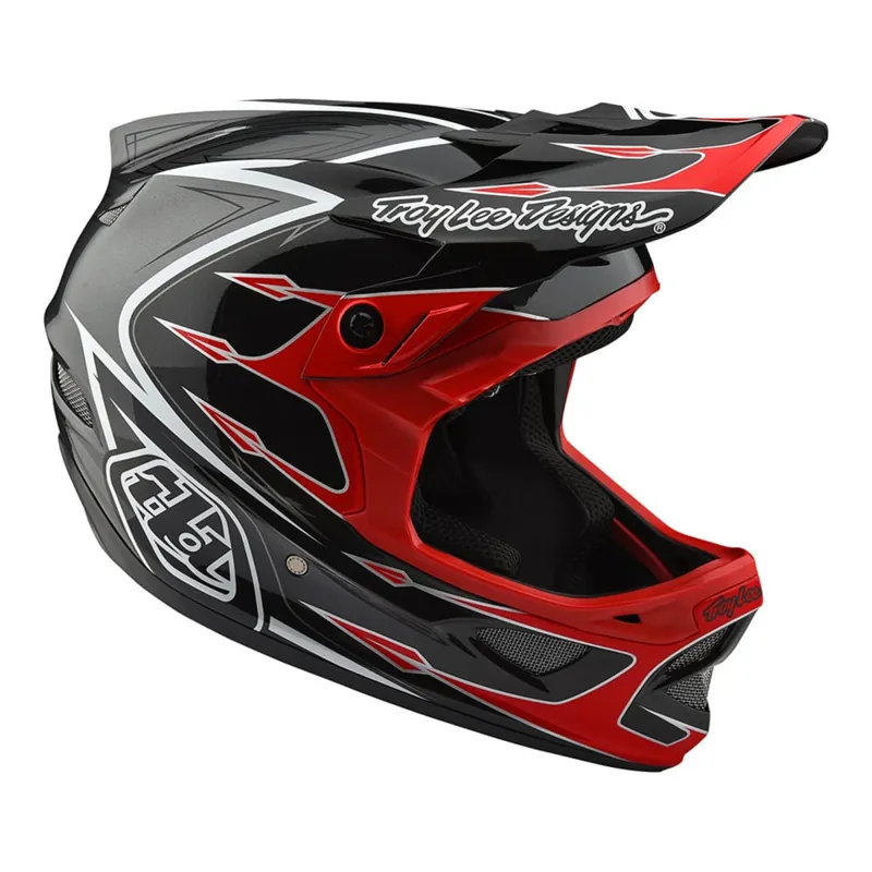 Troy Lee Designs D3 Comp Full Face Helmet Red/Grey-1