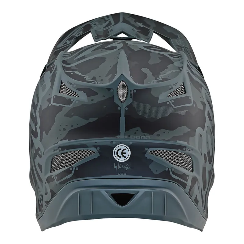 Troy Lee Design D3 ヘルメット カモグリーン S Troy Lee Designs D3 Fiberlite Full Face Helmet Factory Camo Green