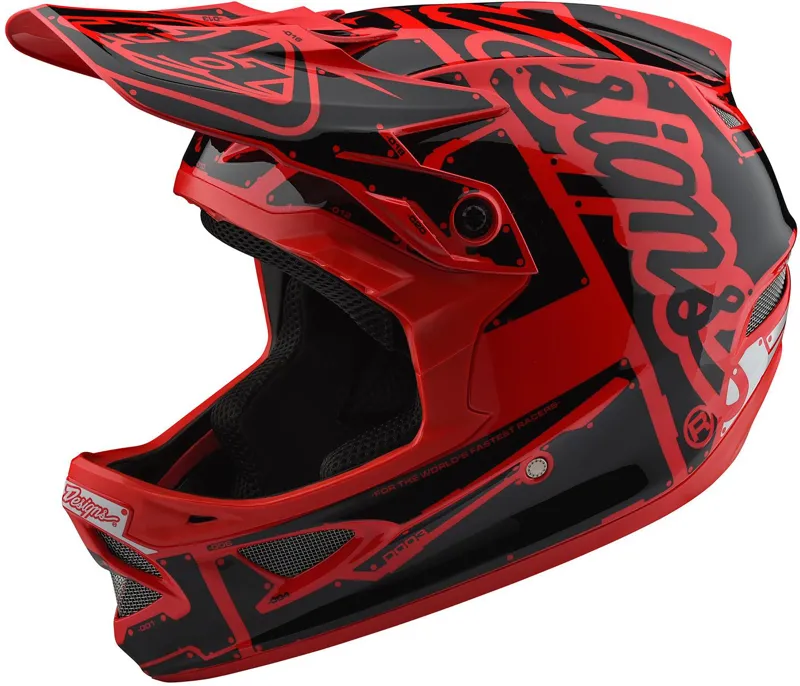 Troy Lee Designs D3 Fiberlite Full Face Helmet Factory Red