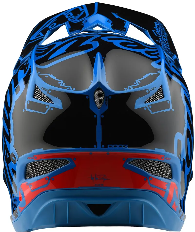 Troy Lee Designs D3 Fiberlite Full Face Helmet Factory Ocean