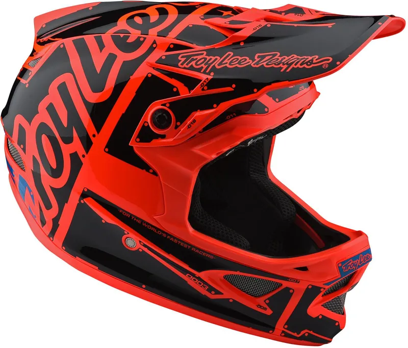 Troy Lee Designs D3 Fiberlite Full Face Helmet Factory Orange-1